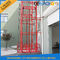 CE 5.5m κάθετος υδραυλικός ανελκυστήρας ανελκυστήρων με την ελεγμένη πλατφόρμα πιάτων χάλυβα ραγών οδηγών
