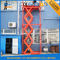 Στάσιμος υδραυλικός ανελκυστήρας ψαλιδιού φορτίου ανελκυστήρων ψαλιδιού αποθηκών εμπορευμάτων ή σπιτιών, πορτοκαλί μπλε